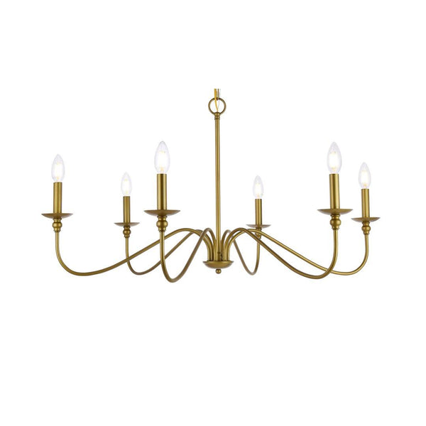 Ableton 6 - Light Candle Style Classic / Traditional Chandelier Birch Lane Finish: Brass, Size: 22" H x 42" W x 42" D