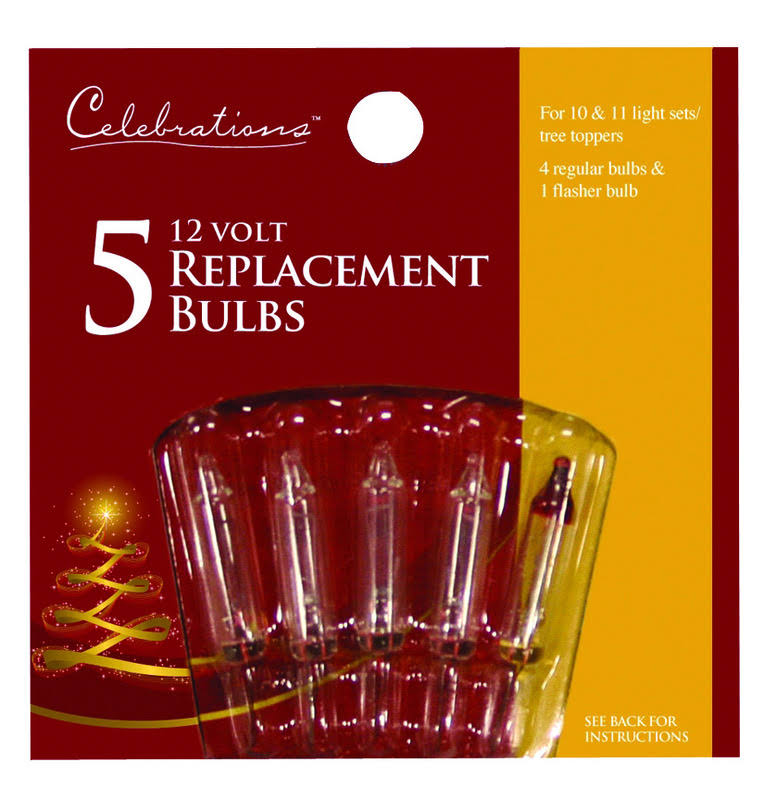 Celebrations 1145 - 2 - 71 Clear, Mini Replacement Bulbs, 12V