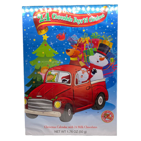 Albert's 24 Chocolate Days 'til Christmas Calendar with Chocolates, 1.76 oz