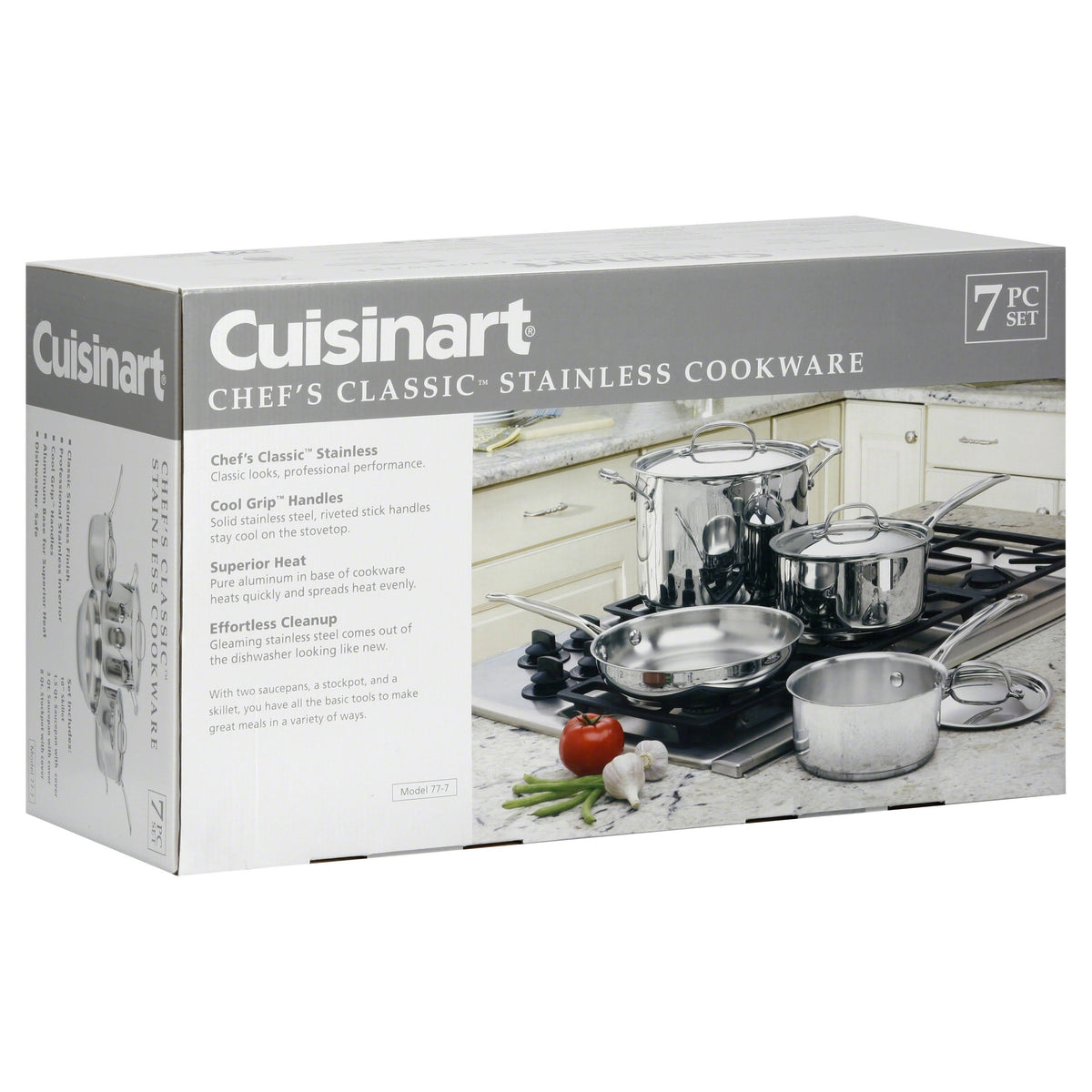 Cuisinart Chef's Classic 7 - Piece Cookware Set, Silver