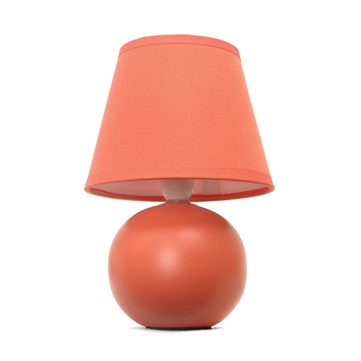 Simple Designs Orange Mini Ceramic Globe Table Lamp