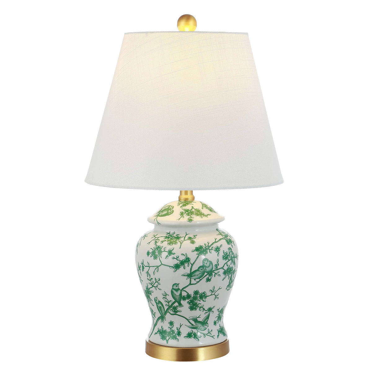 Jonathan Y Penelope 22 in. Chinoiserie Classic LED Table Lamp, White