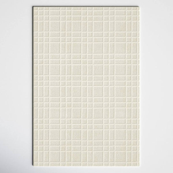 Alec Plaid Handmade Tufted Wool White Area Rug Joss & Main Rug Size: Rectangle 7'9" x 9'9"