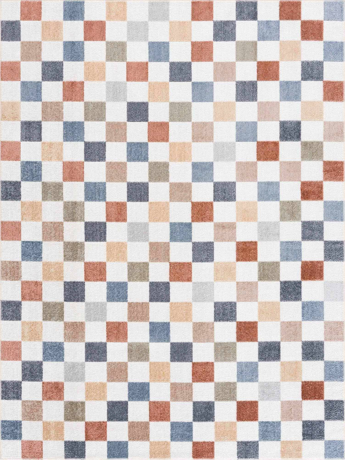 Hauteloom Alie Colorful Checkered Washable Rug - Washable Area Rug for Living Room, Bedroom - Colorful Checkered Rug - 2' x 3' Rectangle