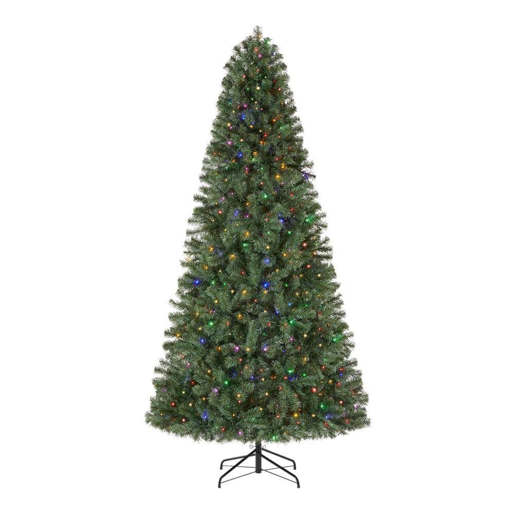 7.5ft LED Festive Pine Pre - Lit Christmas Tree: Home Accents Holiday