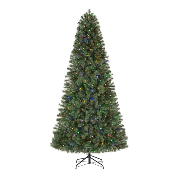 7.5ft LED Festive Pine Pre - Lit Christmas Tree: Home Accents Holiday