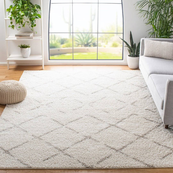 Angelka Geometric Ivory/Beige Area Rug Wrought Studio Rug Size: Rectangle 8' x 10'