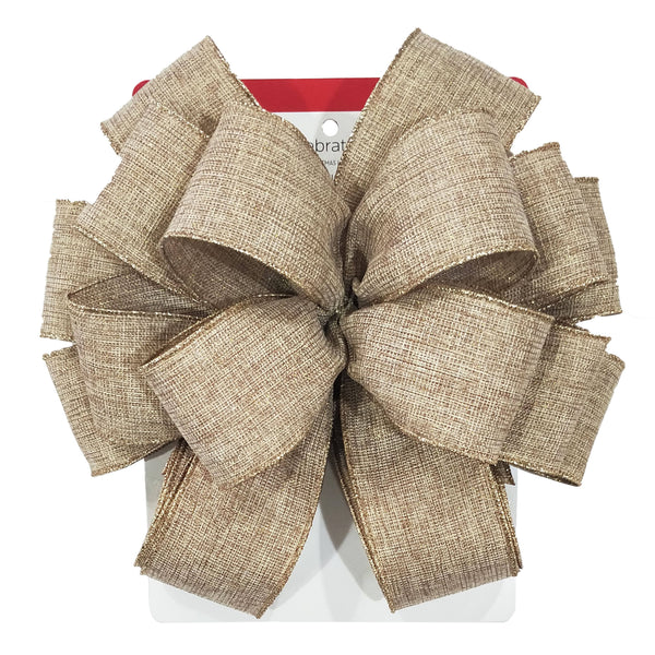 20.5" Natural Brown Christmas Tree Bow Topper by Ashland by Celebrate It - Michaels