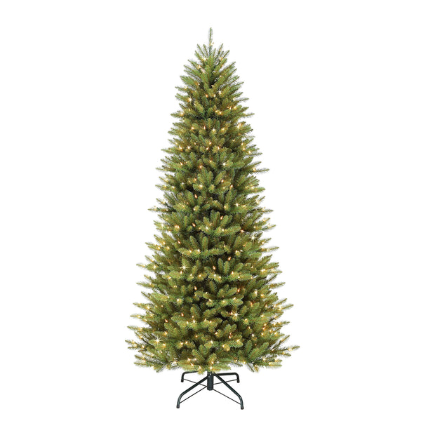 6.5 Foot Pre - Lit Slim Fraser Fir Artificial Christmas Tree with 350 UL Listed Clear Lights