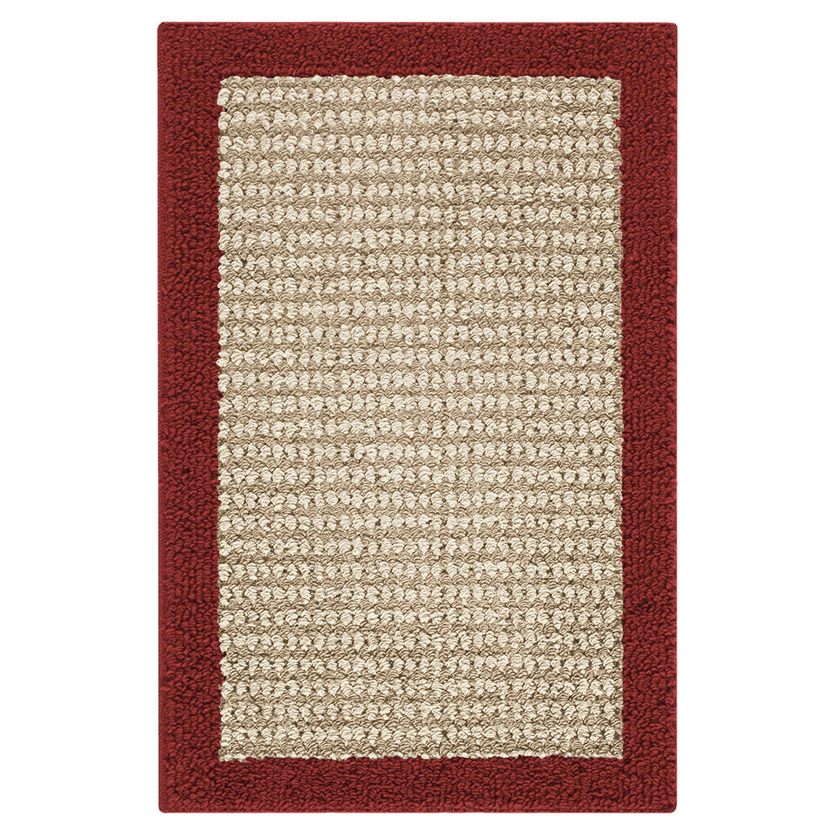 Mainstays Faux Sisal Indoor Entryway Area Rug, Red, 2'6 inchx3'10 inch, Size: 2'6 inch x 3'10 inch