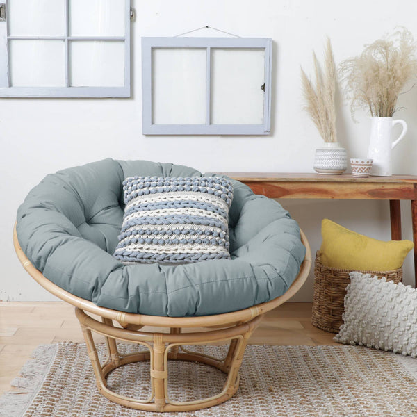 44" x 44" x 4" Papasan Outdoor Chair Cushion Silver - Sorra Home