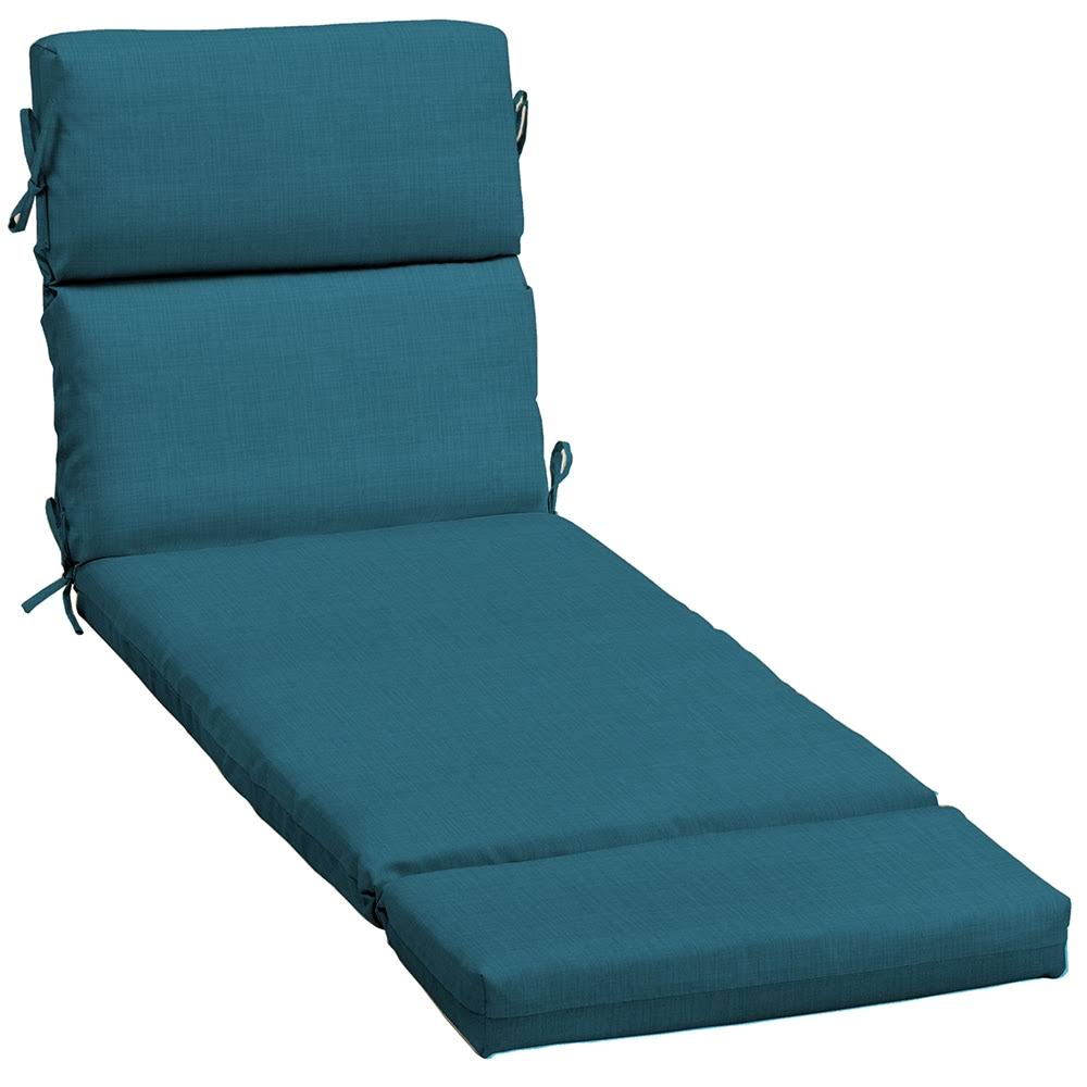 Style Selections Texture Peacock Patio Chaise Lounge Chair Cushion Polyester - AD34592B - D9C1
