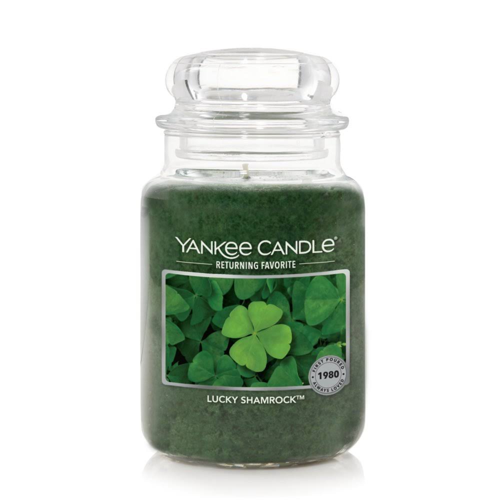 Yankee Candle Accents - Lucky Shamrock Yankee Candle Large Jar Candle 22oz St. Patrick's Day - Color: Green - Size: Large - 22oz - Tiffs_Thrifts's