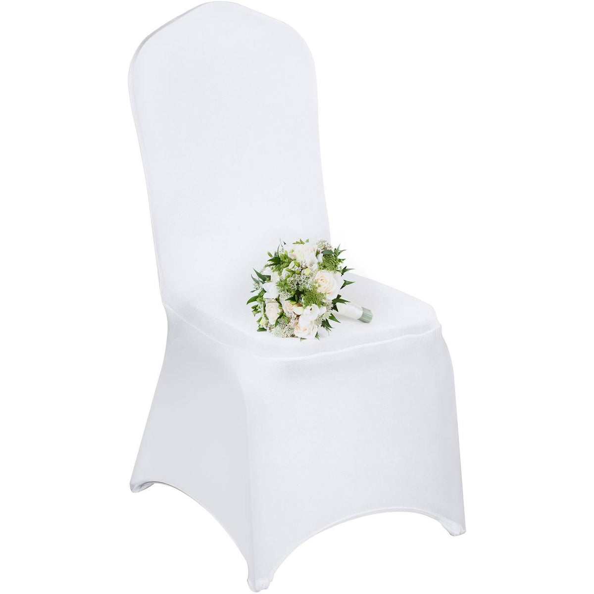 VEVOR 100pcs Spandex Stretch Chair Covers White for Wedding Party Banquet Decoration