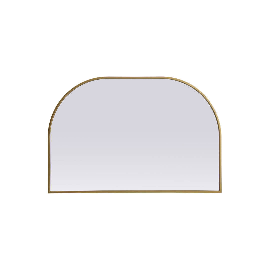 Sabine Metal Wide Arch Wall Mirror Finish: Brass, Size: 24" x 39"