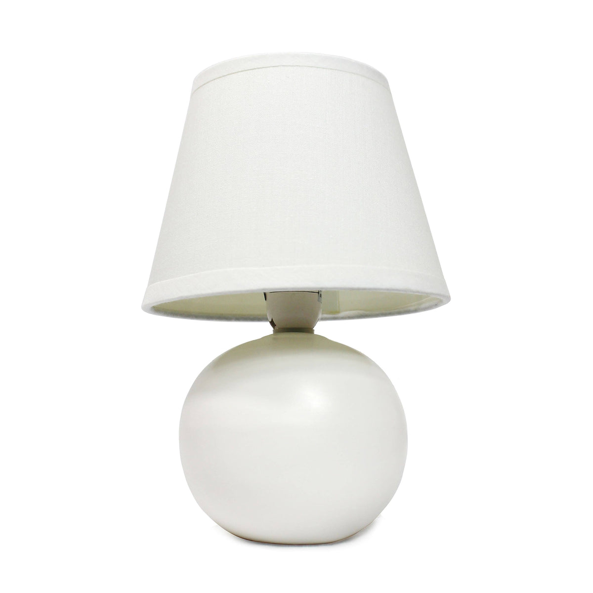Simple Designs Mini Ceramic Globe Table Lamp - Off White