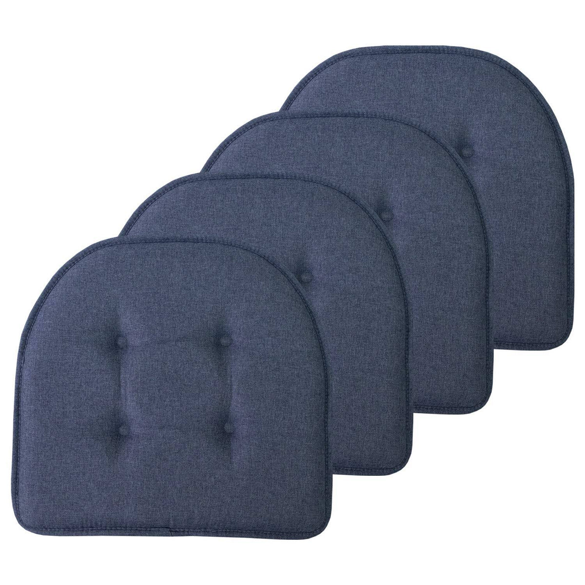 Sweet Home Collection U - Shaped Memory Foam Chair Pads 4 Pack
