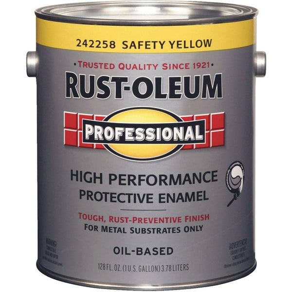 Alkyd Enamel Paint, safety Yellow, Gloss, 1 gal. Rust - Oleum 242258