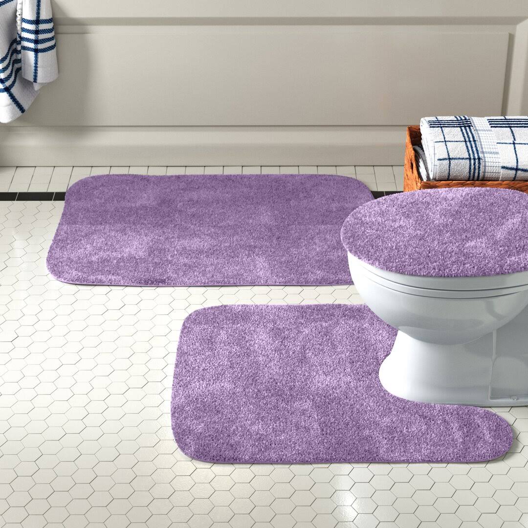 Charlton Home Stanley 3 Piece Rufford Bath Rug Set - Color Purple