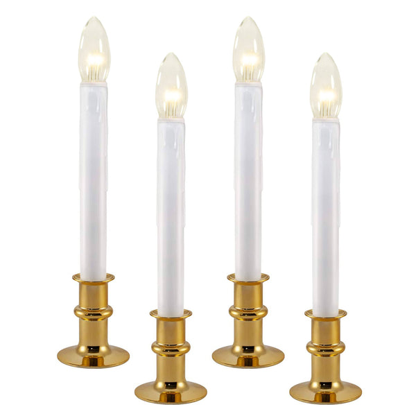 612 Vermont Ultra - Bright LED Window Candles with Timer, Battery Operated, Metal
