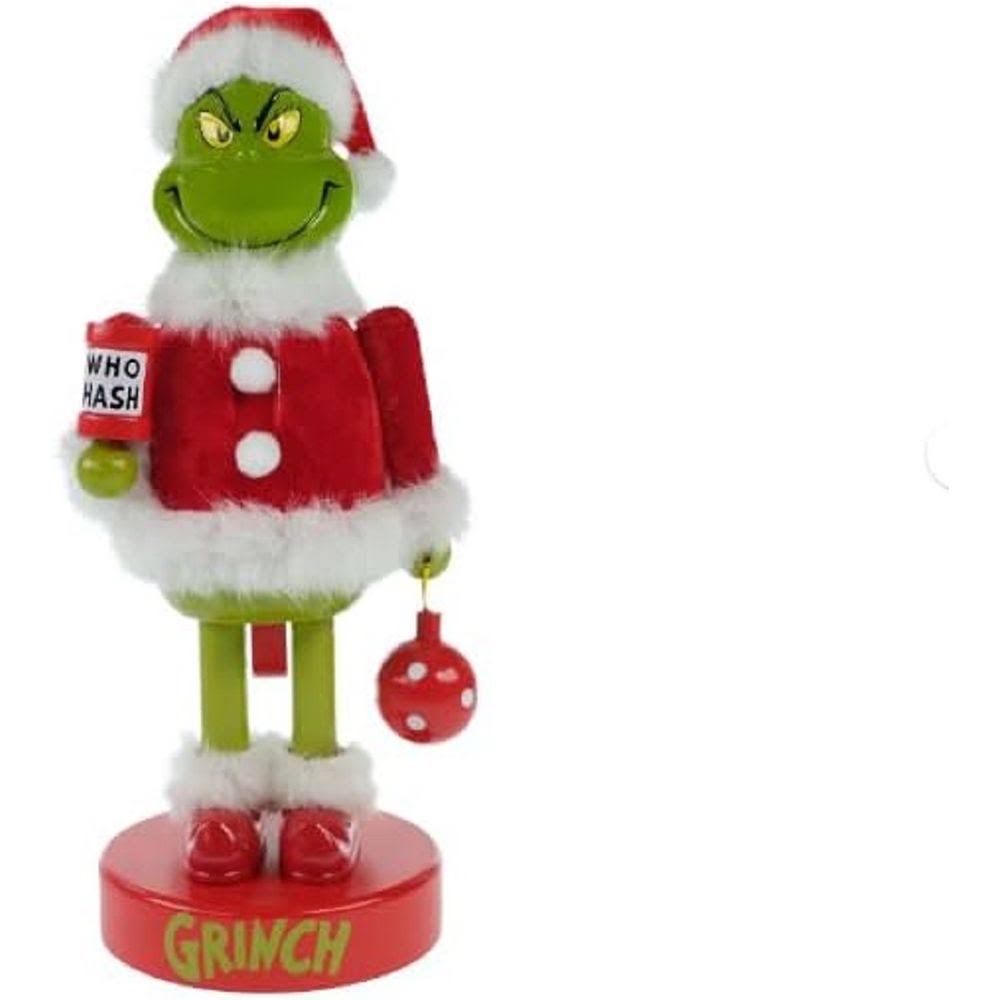 Nutcracker A23895 Dr Seuss' The Grinch Who Stole Christmas, 2023 Grinch, 11" Tall, Who Hash, Green, Red, Multi - Color