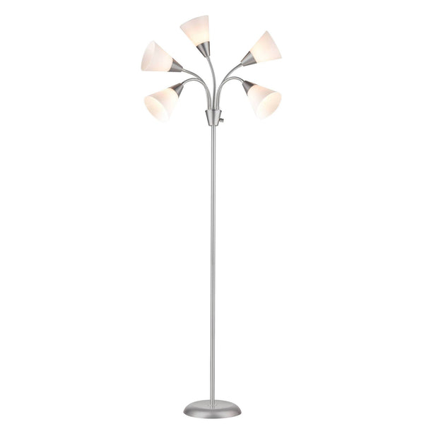 5 Head Floor Lamp (Includes Energy Efficient Light Bulb) White/Silver - Room Essentials