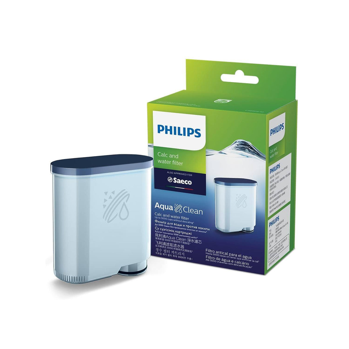Philips Kitchen Appliances Philips Aquaclean Original Calc and Water Filter, No Descaling Up to 5, 000 Cups, Reduces Formation of