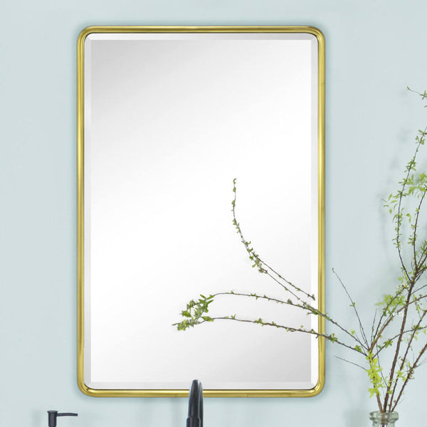 17 Stories 4C7E7216DE99463188A41E92382156B5 Farmhouse Recessed Metal Bathroom Medicine Cabinets with Mirror with Adjustable Tempered Glass Shelves