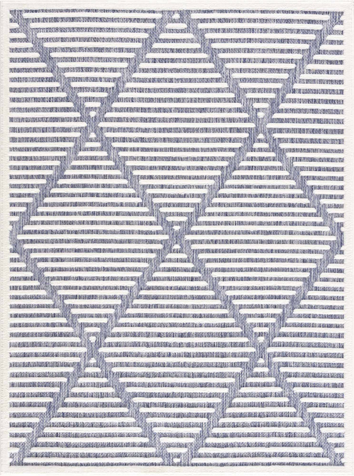 Hauteloom Anah Blue Outdoor Rug - Modern Outdoor Area Rug for Patio, Living Room, Bedroom - 6'7" x 9' Rectangle