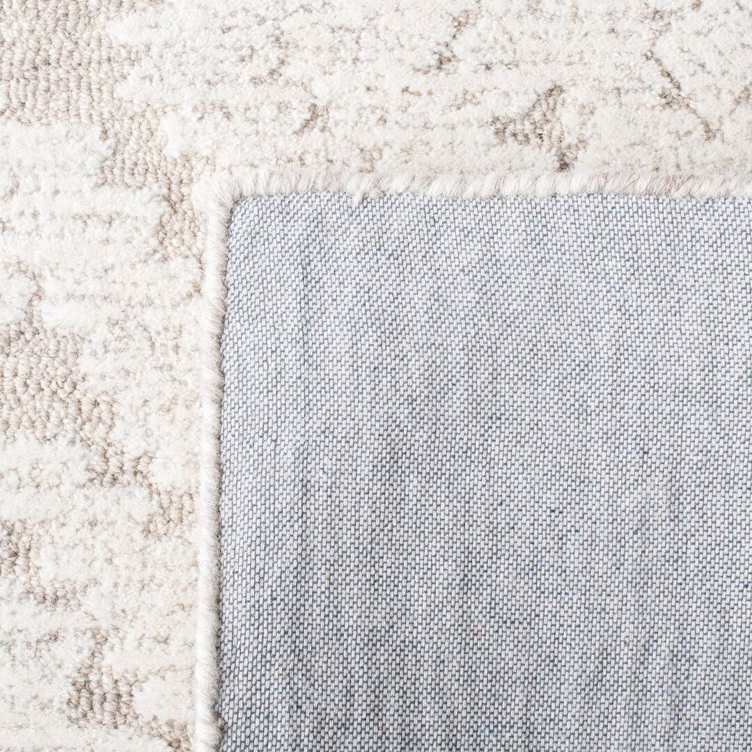 Patricia Geometric Handmade Tufted Cotton/Wool Beige Area Rug Etta Avenue Rug Size: Square 5'
