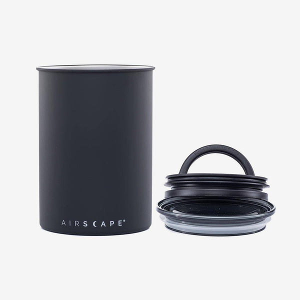 Airscape Coffee and Food Storage Canister - Medium 7" Can, Charcoal (Matte Black)