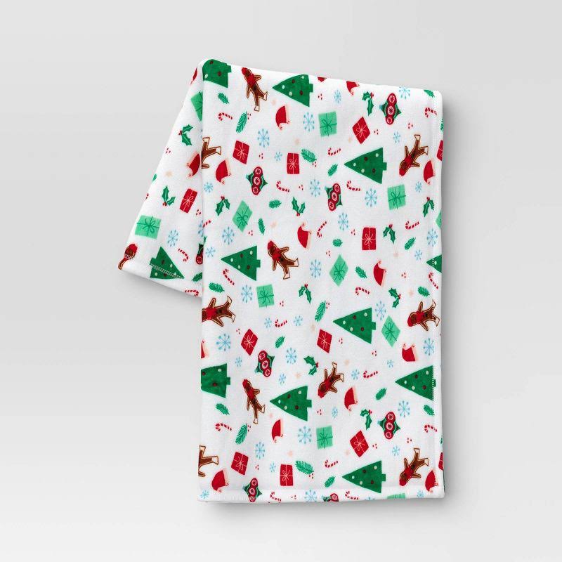 Wondershop Holiday Plush Christmas White Throw Blanket - Target