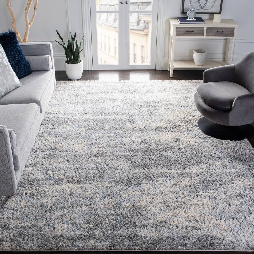 Wrought Studio Rabia Gray/Cream Area Rug, Size: Rectangle 5'3" x 7'6"