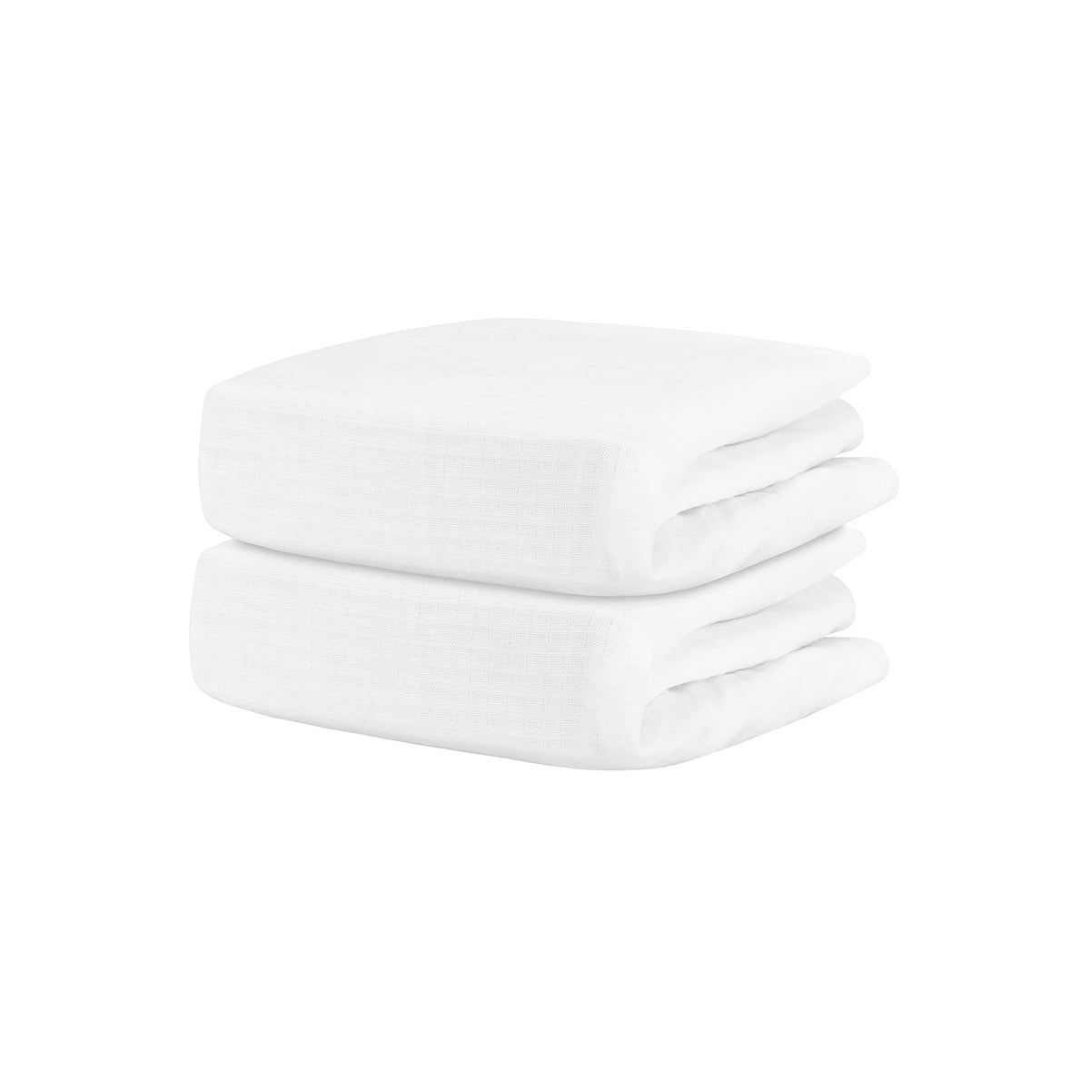 Newton Baby 2 - Pack Organic Cotton Breathable Crib Sheets in Solid White 2 Pack