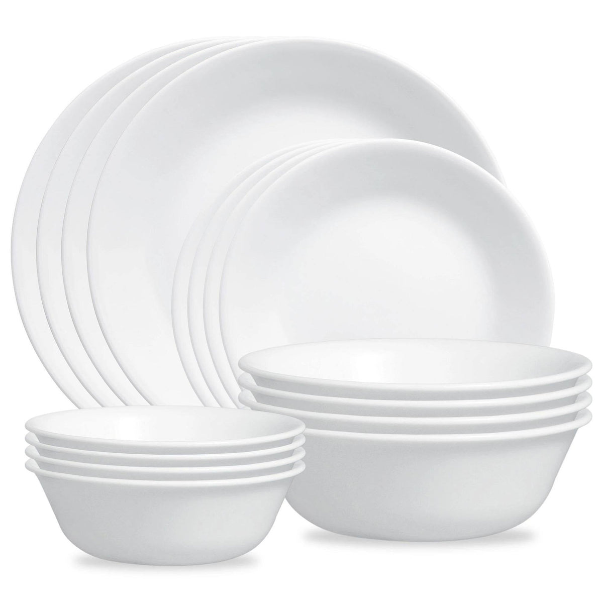 Corelle Livingware Winter Frost White Dinnerware Set