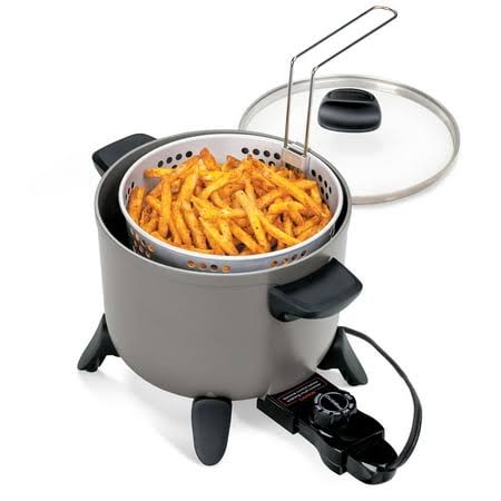 Presto Kitchen Kettle Ceramic Deep Fryer/Multi - cooker, 06021 New
