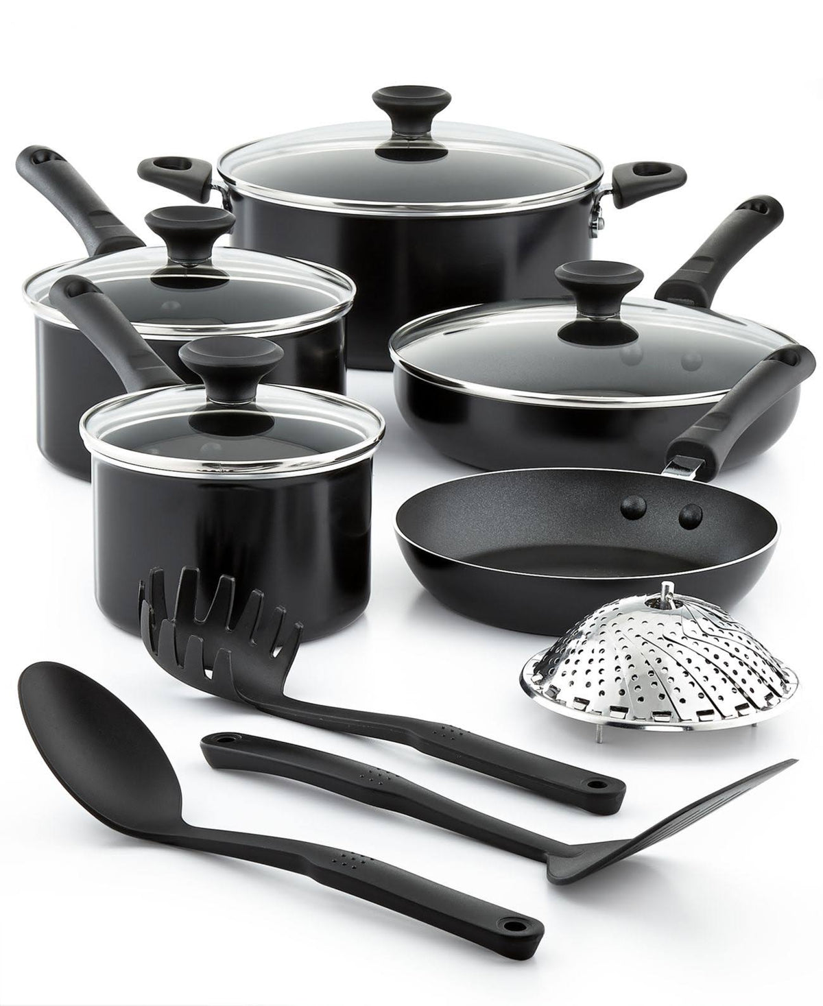 Tools of The Trade Nonstick 13 - Piece Cookware Set - Black