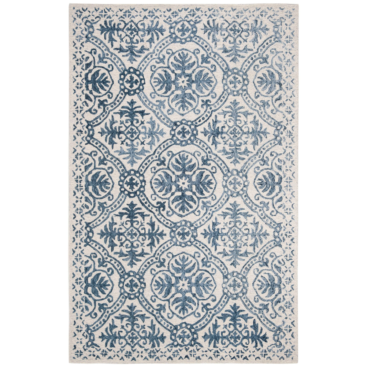 Lauren Ralph Lauren Nina Hand Tufted, Wool Pile, Navy / Ivory Area Rug Rug Size: Runner 2' x 5'