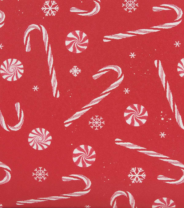 60" Christmas Candy Canes on Red Round Peva Tablecloth - Christmas Kitchen Decor & Entertaining - Seasons & Occasions