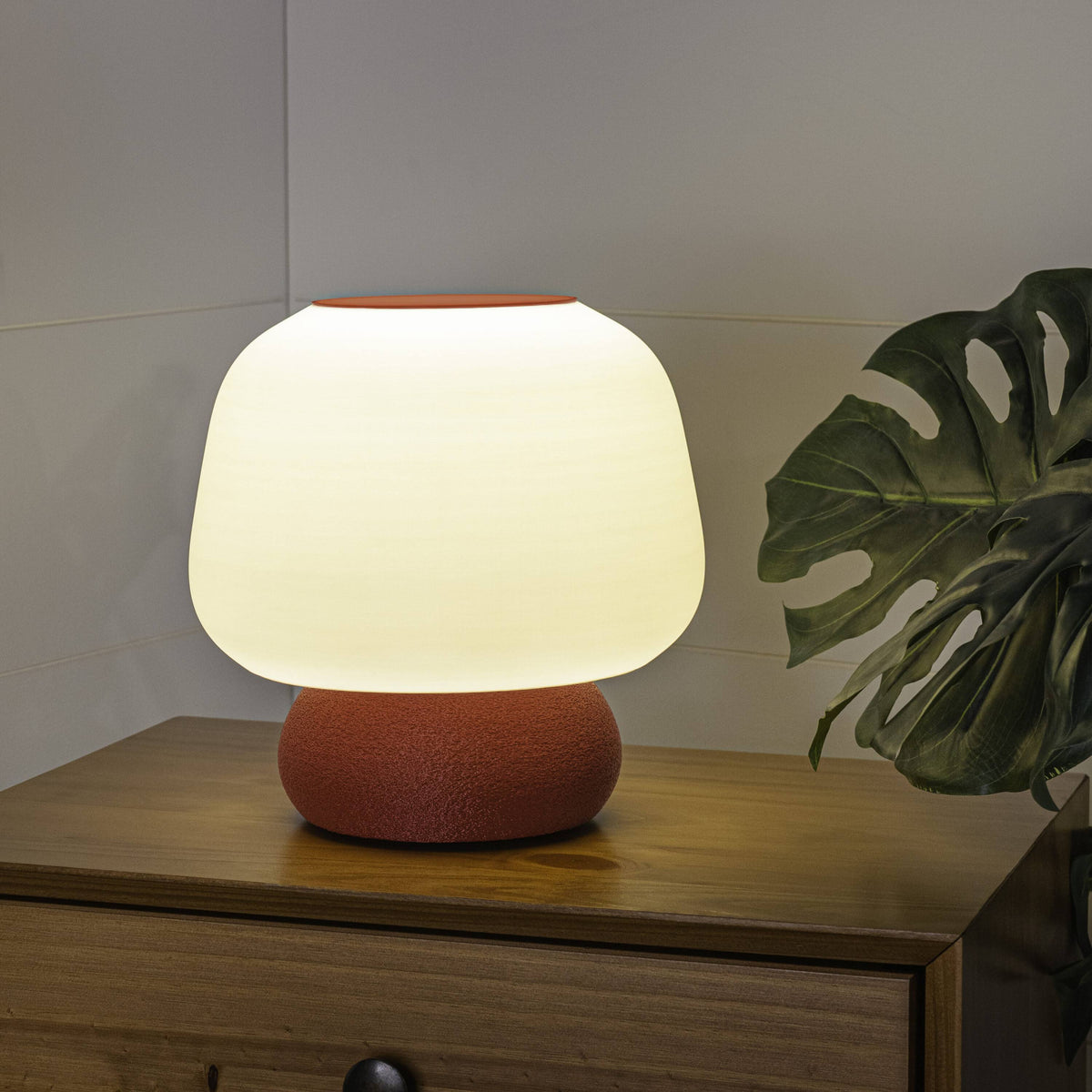 Jonathan Y Mushroom Modern Classic Plant - Based PLA 3D Printed Dimmable LED Table Lamp