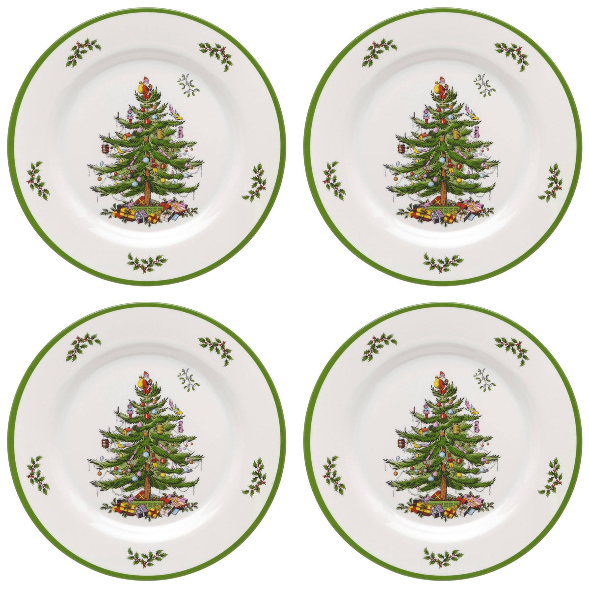 Spode Christmas Tree Melamine Dinner Plate, Set of 4